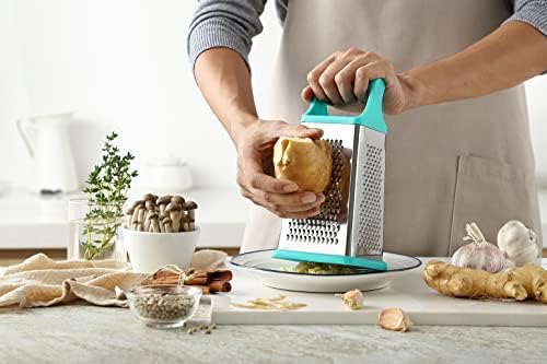 Marco Almond® KYA57B Box Grater,Stainless Steel Grater with 4