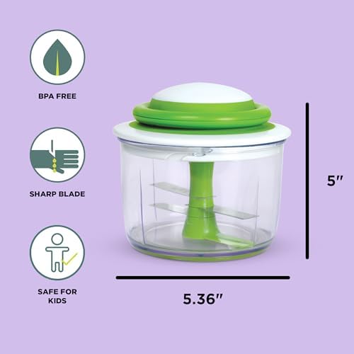 Chef'n VeggiChop Hand-Powered Food Chopper, 5.5 x 5.5 x 5 Inches