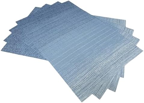 WAZAIGUR Placemats Set of 4, Easy to Clean Table Placemats, Light Blue