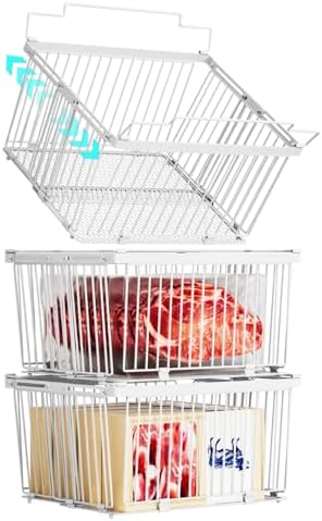 Large Freezer Organizer Bins for 5 to 9 Cu.Ft, 3 Pack
