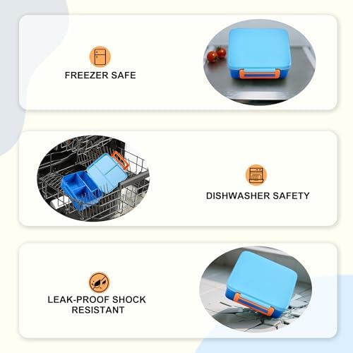 Bento Lunch Box for Kids with Thermo, Leakproof Bento Box with 8oz