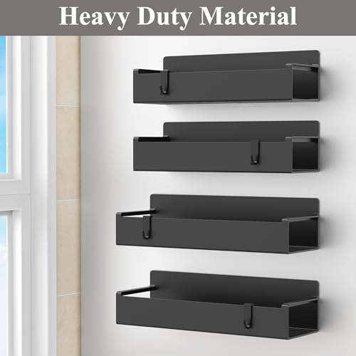 HuggieGems 8 Pack Magnetic Spice Rack, Black