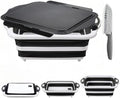 Collapsible BBQ Prep Tub with Lid, Foldable Camping Sink with