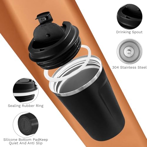 SPLMIFA Travel coffee mugs leak-proof, reusable coffee cups with lids