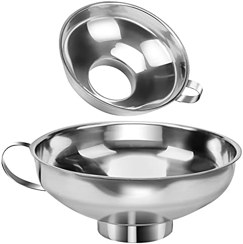 2 PCS Canning Funnel for Wide and Regular Jars, Wide Mouth Funnel