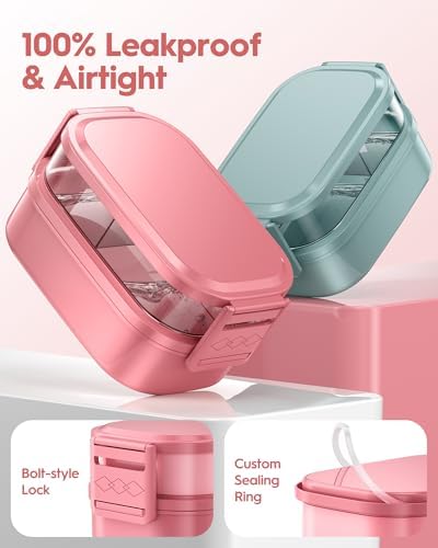 BiuLeon Bento Box Adult Lunch Box, 65 Oz Capacity Lunch