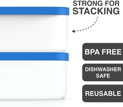 BALCI Ice Cream Containers 2 Quart Set of 2 - Blue