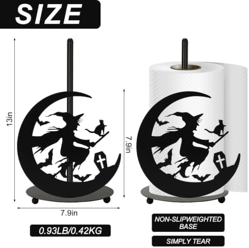 JarThenaAMCS Black Witch Paper Towel Holder