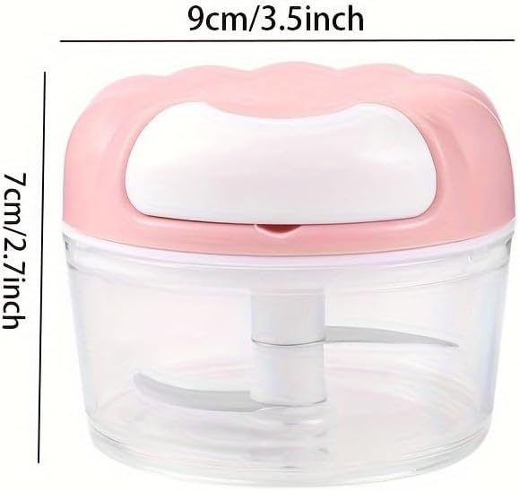 Single Hand Pull Manual Food Chopper, Mini Pull String Garlic Meat