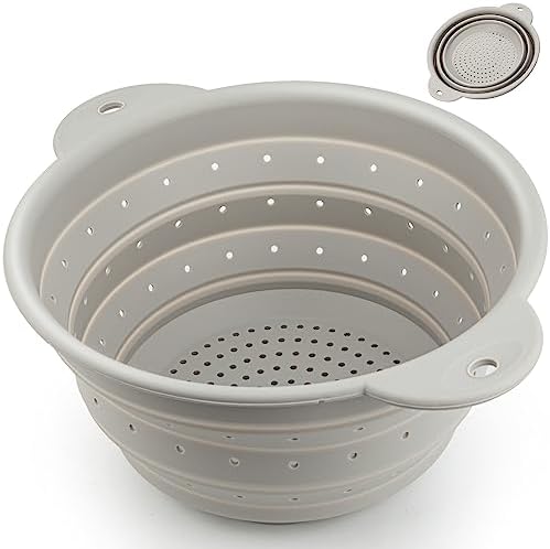 Collapsible Colander, Food Grade Silicone Colander for Kitchen