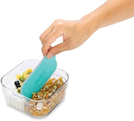 PackIt Mod Snack Bento Food Storage Container, Mint Green (Pack of 2)