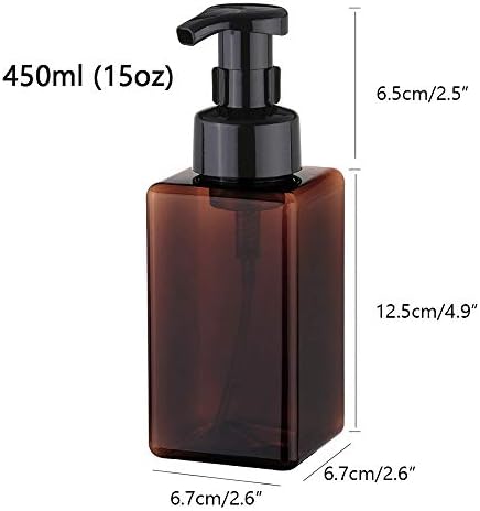 UUJOLY Foaming Soap Dispenser, 450ml (15oz) Refillable Pump Bottle