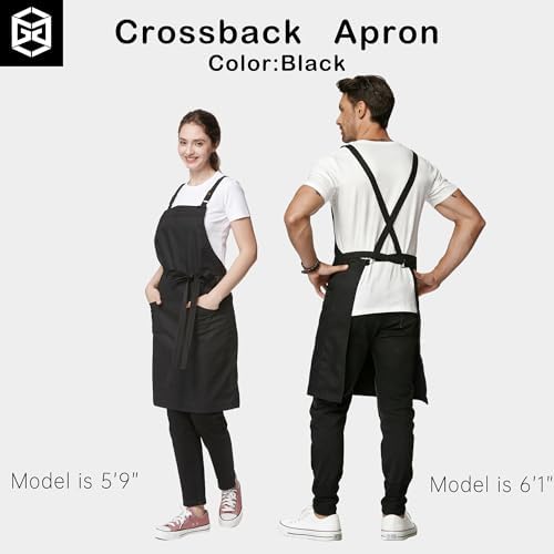 Cross Back Apron for Men Chef Pockets 4251JX