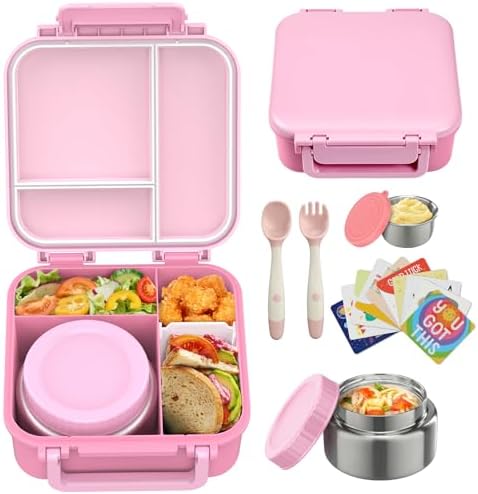Kids Bento Lunch Box with 9oz Soup Thermo Leakproof Lunch Food