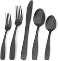 Matte Black Silverware Set, Bysta 20-Piece Stainless Steel Flatware