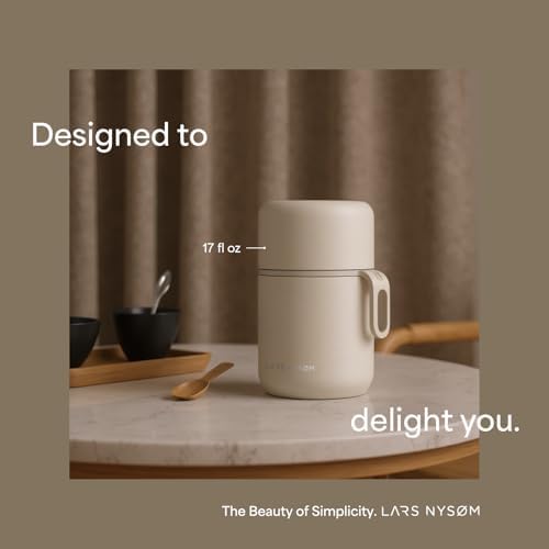 LARS NYSØM Stainless Steel Vacuum Insulated Food Jar 17oz Thermo Hot