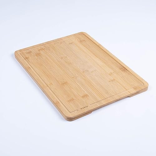 BOXIO - CuttingBoard: Premium Bamboo Wood Cutting Board for Camping &