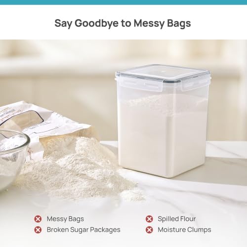 Vtopmart 5 PCS Flour and Sugar Storage Container Sets for Regular