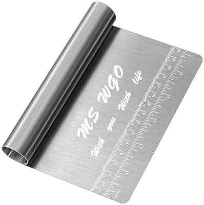 Pro Dough Pastry Scraper/Cutter/Chopper Stainless Steel Mirror