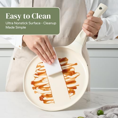 Redchef Crepe Pan Nonstick, Comal Para Tortillas for Crepes, 10 Inch