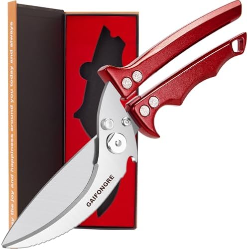Heavy Duty Poultry Scissors - All Purpose Kitchen Shears for Chicken