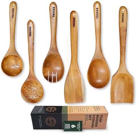 6-Piece Teak Wood Cooking Utensil Set