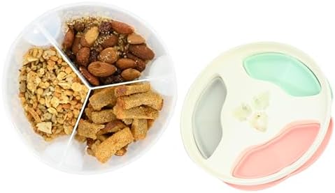 Skywin Divided Snack Containers, 3 Slot Fun & Functional Compartment