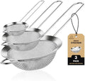 NileHome 3 Piece Stainless Steel Mesh Strainers,Silver(2.8"+4.6"+6.3")
