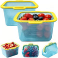 Reusable Silicone Food Storage Bags(2 Pack), Magnetic Seal