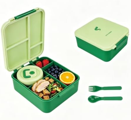 Kids Bento Lunch Box with 10 oz Insulated Food Jar for School
