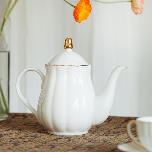 BTaT- Classic tea set, 13 pcs, Tea Cups (7oz), Tea Pot with Stainless