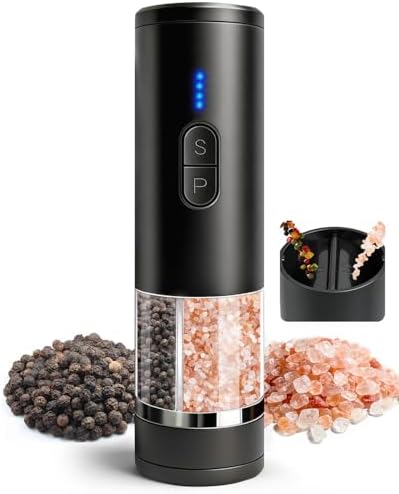 Aotto 2-in-1 Electric Salt and Pepper Grinder Set