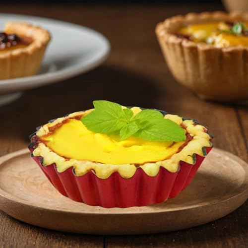 Tart Pans 16-Piece Set, 3 Inch, Carbon Steel, Non-Stick, Removable