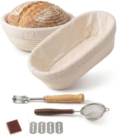 Banneton Sourdough Bread Proofing Basket Handmade 9 in Round&10 in