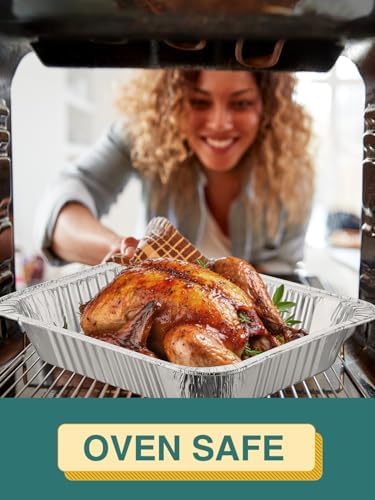 NEEBAKE 20 Set Disposable Aluminum Pans with Lids Assorted Sizes - 10