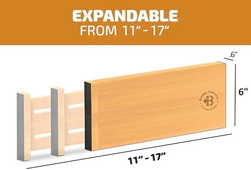 6-Pack Drawer Dividers 6-Inch High Dresser Drawer Organizer 11.5 to