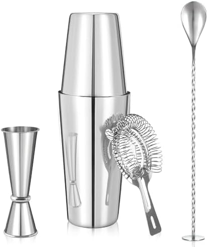 Cocktail Shaker, Professional 5-Piece Bartender Kit with Boston