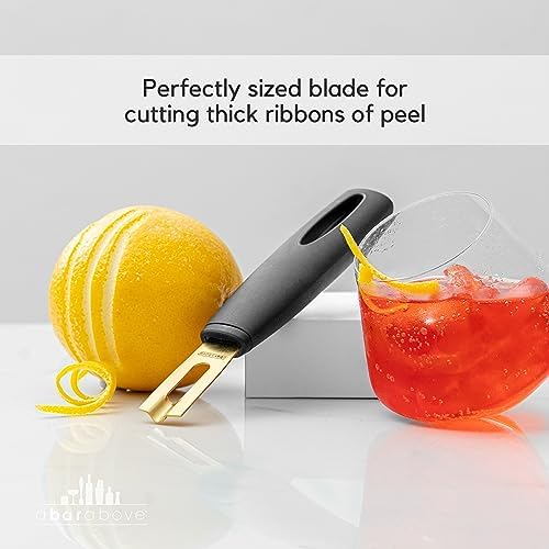 A Bar Above Channel Knife, Black Ergonomic Handle Stainless Steel