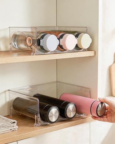 2 Pack Water Bottle Organizer Holder, Stackable Storage Rack for Large