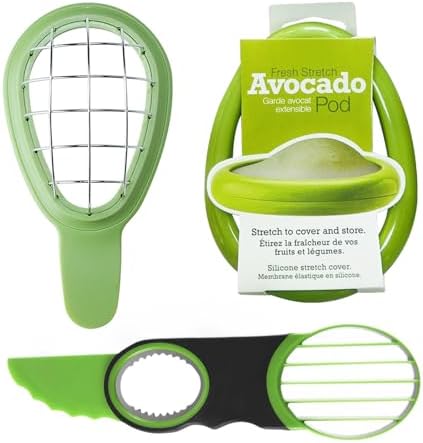 Avocado 3 Piece Set Avocado Slicer, Avocado Slicer, Avocado Storage