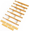 SpaceAid Bamboo Drawer Dividers with Inserts and Labels, Kitchen