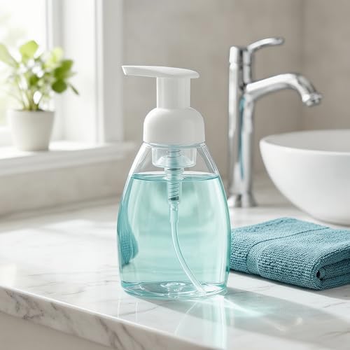 Bekith 12 Pack Foaming Soap Dispenser Bottles, 8oz, Clear
