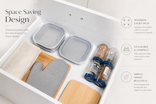 Pizza Dough Proofing Containers Set of 3, Collapsible 40 oz Dough Box