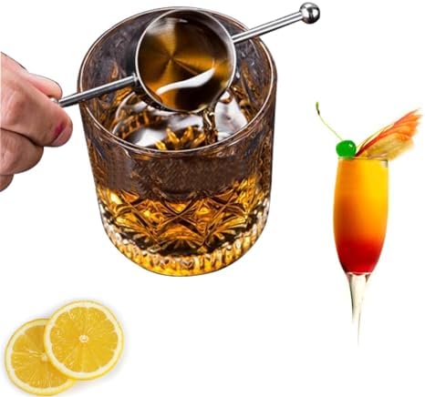 2pcs Stainless Steel Cocktail Set for Liquor Mixing Double Beads