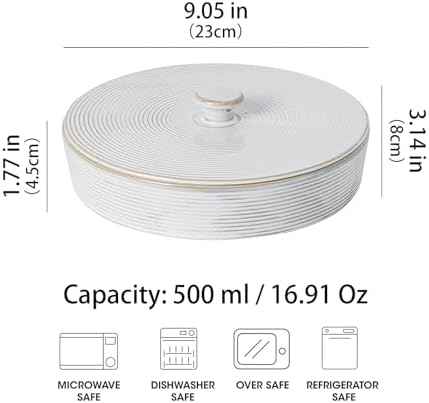 2 Pcs Tortilla Warmer, 9 inch Ceramic Tortilla Holder with Lids