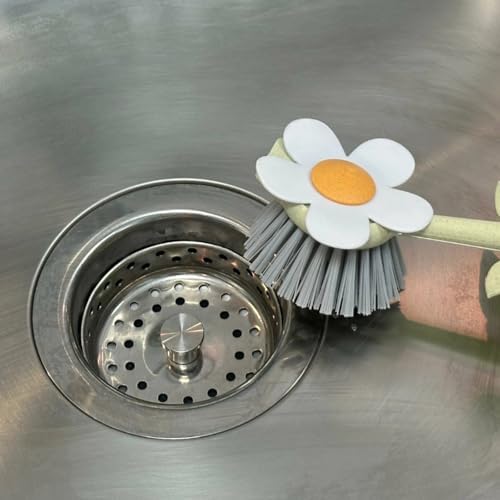 Vigar Florganic Dish Brush with Handle, Multicolor