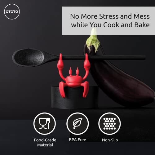 OTOTO 2 in 1 Silicone Spoon Rest & Steam Releaser - Large Spoon Holder