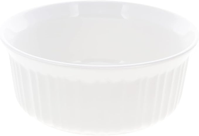 CorningWare FS5 1.5qt Round French White Casserole Dish & F-5-PC 1.5qt French - Image 2