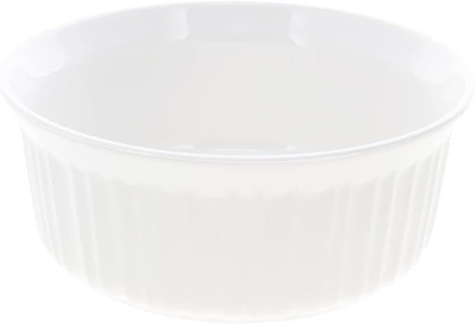 CorningWare FS5 1.5qt/1.4L Round French White Casserole Dish & G-5C 1.5qt - Image 3