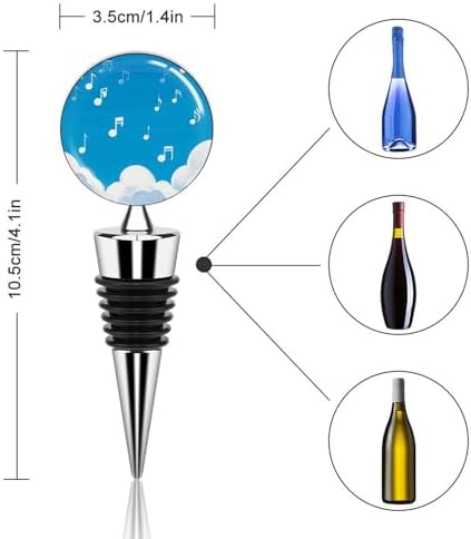 Music Note Wine Stopper Vacuum Alloy Wine Bottle Stopper Reusable Wine